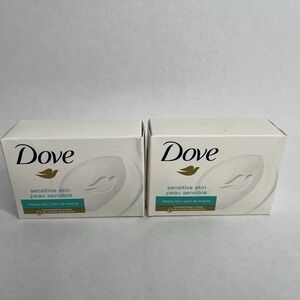 2 Dove Beauty Bar Soap, Sensitive Skin, 3.75 oz. Each Discontinued Formula
